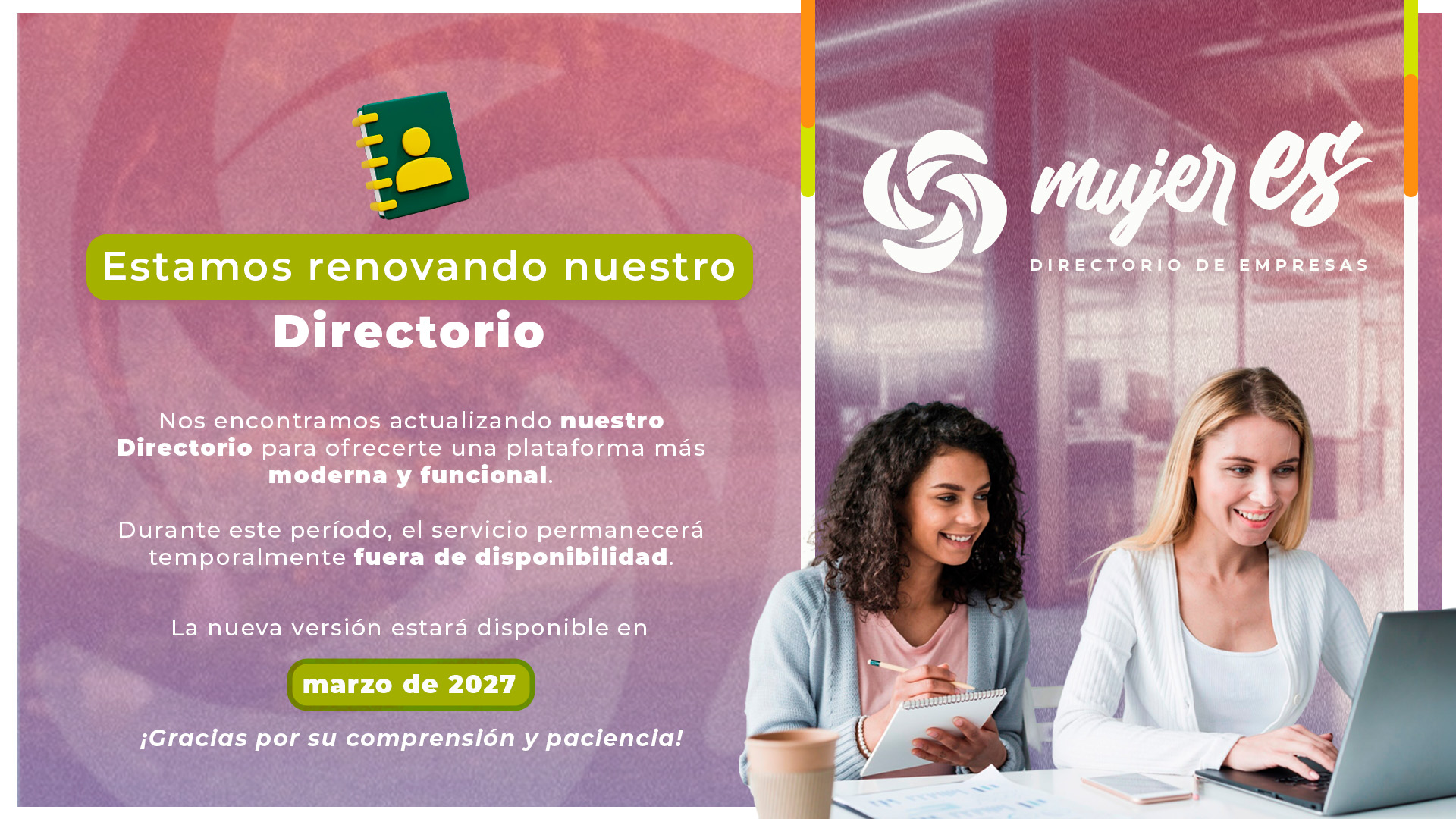 Estamos renovando nuestro Directorio - Mujer Es